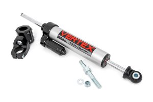 Jeep Wrangler Steering Stabilizer - Rough Country - Vertex Pass-Through - '07-'10